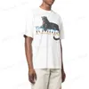 メンズTシャツデザイナーファッション服Tシャツ夏の新しいRhude Panther Gradual Color Letter PrintingカジュアルショートスリーブTシャツMen Tops Streetwear Hip Hop