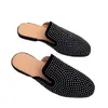 Summer Men Mules Casual Mens na pół przeciągnięcia mokwaki skórzany pantofel Oddychający poślizg na leniwych butach jazdy mężczyźni mokasyny