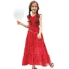 Robes de fille Robe d'été pour filles Dot Dress Girls est Robe de soirée pour enfants Style décontracté Fille Costume 6 8 10 12 14 230504