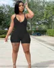 Lato 2023 Kobiety Ostrocie Jumpusy Plaje Body Bodysuits Suspender Slevele Bestsubed Wysokiej jakości pasek Solid Samit Kamsit Ladies Shorts Bodysuit