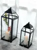 Candle Holders Halloween Black Decor Holder Long Glass Weddings Living Room Vintage Nordic Bougeoir Decorative Lantern ZP5