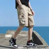 wangcai01 Shorts pour hommes Marque Hommes Tendance Cargo Shorts Hommes tter Print Pocket Shorts Été Nouvelle Mode Casual Straight Shorts Ma ropa hombre