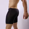 Calzoncillos Ropa interior para hombres Pantalones de pijama de seda de hielo U Bolsa convexa Boxershort Boxer largo Hombre Underware Unterhosen Herren Fitness Shorts Hombre