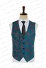 Men's Suits Blazers New Costume Homme Luxury Party Men's Suit Blue Red Jacquard Black Velvet Lapel Slim Fit Tuxedo 3 Pcs SetJacket Pants Vest 230505