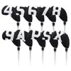 Club Heads 910Pcs Portable PU Golf Club Iron Head Covers Protector Golf Head Cover Set Accessori da golf Copertura per putter da golf Copricapo da golf 230505