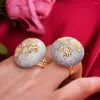 Anéis de casamento Godki Big Fashion Luxunhas Butterflies Declaração ousada para mulheres jóias de noivado Baguete de zircão CZ CZ