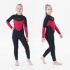 Våtdräkter Drysuits Wetsuit Kids and Youth 3mm Neoprene Full Suits Surfing Diving Suit Children Scuba Baddräkter Håll varma zip J230505