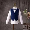 Zestawy odzieży Flower Boys Wedding Suit Dzieci Birhtday Torastka Dress Kids Fromal Blazer Set School Child Ukończenie Kostium 230504