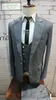 Męskie garnitury Blazers Męski garnitur 3 -częściowy jeden guzik klapa podwójnie piersi Slim Fit Casual Business Suits na ślub Tuxedo Blazerpantsvest 230505