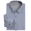 Camisas casuais masculinas Marca masculina listrada de manga longa Camisa masculina Business camisetas quadriculadas formal Smart Casual Social Regular Clothing 230505