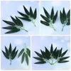 Dekorative Blumen 100 Stück Faux Leaves Dekoration Home Greenery Decor Fake Bamboo Stängel Künstliche Pflanzen im Freien