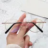 Solglasögon 2023 Trender Office Anti Blue Light Overdimensionerade glasögon Datorer Kvinnor som blockerar spel Big Size Men Eyeglasses Frame