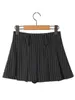 Юбки в винтажном студенческом стиле, сексуальная полосатая плиссированная юбка с высокой талией, женская облегающая короткая мини-юбка в стиле каваи для девочек, весна-осень 230505