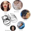 Mode-Wellen-Haarband für Herren, Damen, Unisex, schwarzes gewelltes Haar, Hoop-Band, Sport-Stirnband, Haarband, Haarschmuck, Geschenke, 6 Stück/Set
