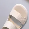 Sandali Sandali estivi per bambini Carino colore puro Scarpe da spiaggia per bambini Bellissimi sandali gialli open toe per ragazze Sandali traspiranti a piedi nudi per ragazzi 230505