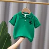 Polos Yaz Bebek Erkekler Tişört Kısa Kollu Polo Gömlek Çocuklar İçin Koyu Renkli Tee Bebek En İyi Erkek Giysileri Kore 230504