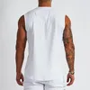 Tops cereno da uomo in cotone semplice con scollo a v-scollo top maschi estivo abbigliamento da palestra per palestra per palestra camicia senza maniche da allenamento sport singlet 230505