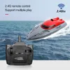 ElettricoRC Barche Barca da regata 2.4Ghz 20kmh Giocattolo telecomandato ad alta velocità Nave da regata Motoscafo per bambini Modello giocattolo 230504