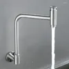Kökskranar 1pc 304 rostfritt stål kran sjunker 360 ° grad svängbar enkel kallt vatten kran väggmontering tråd g1/2 '