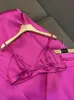 女性Sスーツブレザースーツブライトローズレッド品質の女性のためのスーツソリッドダブル胸ブレザーミニスカート