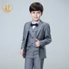 Suits Nimble Spring Autumn Formal Boy Suit for Weddings Children Party Host Costume Wholesale Clothing 3PCSSet Blazer Vest Pants 230504