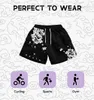 Mens Shorts Anime Gym Mesh Workout Breathable Male Casual Sportpants Fitness Bodybuilding Running Basketball Beach Summer P230505