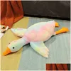 Plush Dolls Cm Nt Colorf Lying Duck Toys Soft Rabbit Fur Animal Cushion Mat Stuffed Slee Soothing Gifts J220704 Drop Delivery Animals Dhksr