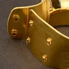 Necklace Earrings Set UDDEIN / Bracelet Sets Gold Color Leather Vintage Statement Maxi Collar African Choker
