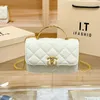 Cheap Purses on sale Mini Portable Chain Bag Genuine Leather Cowhide Small Square Fashionable and Personalized Crowd Lingge Shoulder