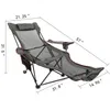 Dossier de chaise pliante extérieure de meubles de Camp avec la sieste portative de repose-pieds pour le salon de plage pliable de pêche de camping