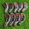 Clubhoofden George Spirit Golf Club Hoofdomslag Iron Club Beschermingsomslag Hoogwaardige PU Plus Velvet Iron Cover 456789Aks 9pcs 230505