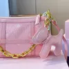 Trendige rosa Damen-Luxustasche, Umhängetasche, Umhängetasche, Kette, Designer-Tasche, Luxushandtaschen, Damenmode, klassische Geldbörsen