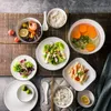 Dinnerware Staws pratos de tigelas pratos de cerâmica de arroz e talheres japoneses