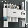 Zahnbürstenhalter MICCK Wand-Zahnbürstenhalter Badezimmer Organizer und Aufbewahrung Zahnbürstenhalter für Badezimmer Zahnpastaspender Wohnaccessoires 230504