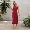 Casual Kleider Damen Herbst Cocktailkleid Damen Sommer One Shoulder Bodycon Ärmellos