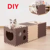 おもちゃdiyコンビネーションキャットトンネル猫変更可能な家エヴァボード折りたたみ可能なトンネルペットキティトレーニングおもちゃ遊びトンネルチューブ