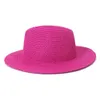 Wide Brim Hats Bucket Beach hat adjustable men and women straw color fedora sun jazz macaron 230504