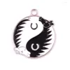 Colares pendentes Moda esmalte jóias de cavalo yin yang chinês