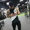 Herrtankstoppar muskel killar kroppsbyggande singlets herrar muskel skjorta gym strarer väst fitness kläder hip hop tanktop 230505