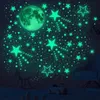 Wallpapers Luminous 3D Moon Stars Wall Stickers Glow In The Dark Unicorn Stickers For Kids Room Baby Bedroom Ceiling Home Decortion Decals 230505