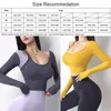 Yoga Outfit Cloud Rise Sports D'hiver Soutien-Gorge Pour Femmes Fitness À Manches Longues Blouse Sexy Crop Top Gym Automne Workout Running Shirt Sportswear