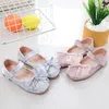 Flat Shoes 2023 Leather Children Girls Fashion Kids Spring And Summer Princess Rubber Sole