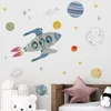 Tapeten Cartoon Weltraumrakete Wandaufkleber für Kinderzimmer Kinderzimmer Wanddekoration Kinder Schlafzimmer Dekorative PVC Wandtattoos Heimtextilien 230505