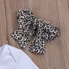 Clothing Sets 0-24Months Leopard Heart Printed Long Sleeve Bodysuits Pants Headband 3pcs Set For Born Infant Baby Girls Clothes