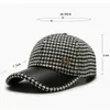 Top Caps Siyah Kahverengi Tweoundsstooth Beyzbol Erkekler için Kadınlar Retro İngiliz Tarzı Ekose Şapka Yaz Trucker Cap Gorras Hombre 230504