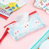 Tissue Boxes Napkins EVA Baby Wet Wipe Pouch Cute SnapStrap Refillable Wet Wipes Bag Flip Cover Tissue Box Outdoor Useful Baby Stroller Accessory Z0505