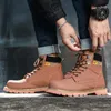 Safety Shoes Stylish Men's Ankle Boots Casual Winter Genuine Leather Boots Men Outdoor Luxury Motorcycle Boots Men Work Safety Shoes 230505