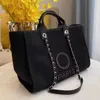 Fashion Evening Canvas Bags Luxury Brand Handbags Pearl Beach Bag Female Portable Classic Trend Women Big Handbag Ladies Backpack Factory Outlet 70% rabatt 3U6Y