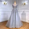 Party Dresses Serene Hill Gold A Line Beaded Sparkle Muslim Luxury Evening Gowns 2023 For Women LA71387 230505