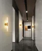 Lámpara de pared, faros Led modernos para espejo de dormitorio, iluminación dorada, luz de baño para cabecera, sala de estar, decoración Simple No40